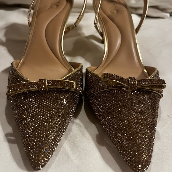 INC International Concepts Women’s Gelsey Slingback Gold Pumps Size 9M - Picture 1 of 5